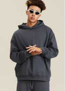 Loose Solid Color Hoodie