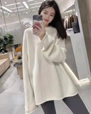 Mid-Length Cashmere Crewneck Sweater