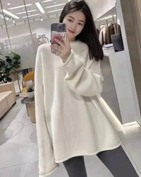 Mid-Length Cashmere Crewneck Sweater