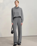 Versatile Solid Color Loose Wide-Leg Pants