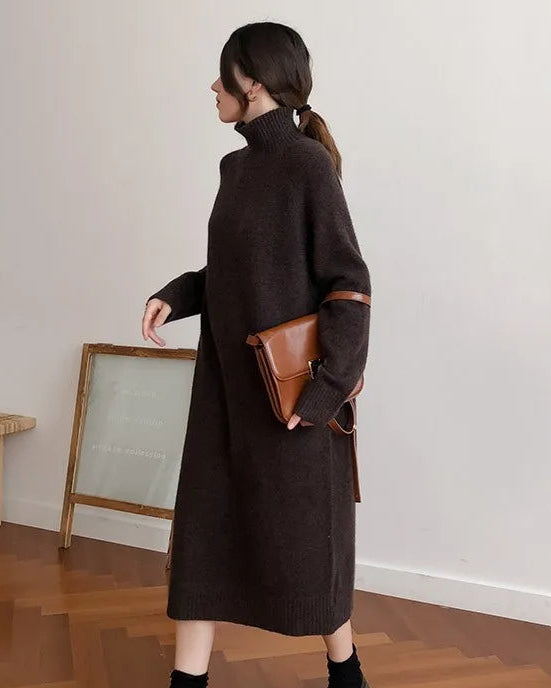 Cashmere Knit Sweater Dress