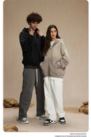 Vintage Washed Zipper Distressed Hoodies