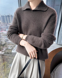 Thick Merino Wool Zip Turtleneck Sweater