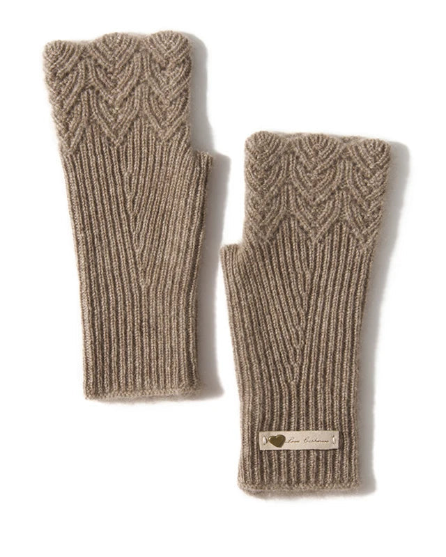 Soft Cashmere Knitted Fingerless Mittens