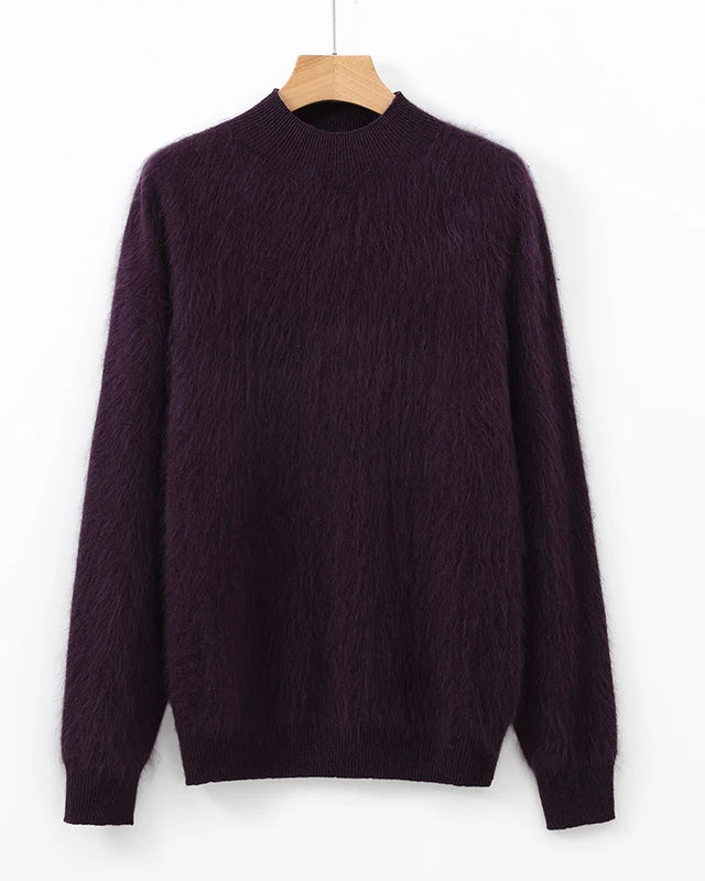 Soft Cashmere Mock-Neck Sweater