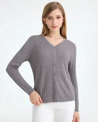 Soft Solid Color V-Neck Cardigan