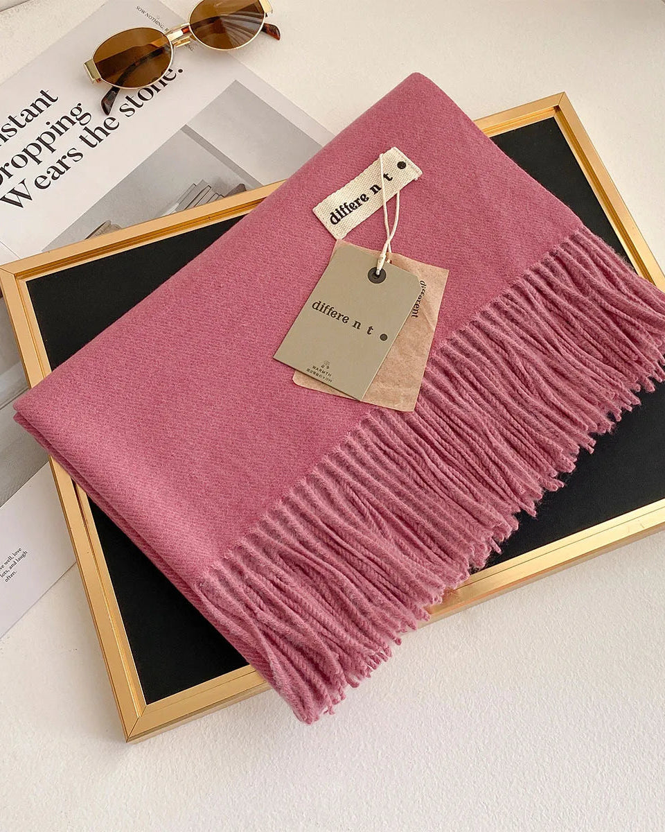 Faux Cashmere Thick Wrap Scarf in Colors