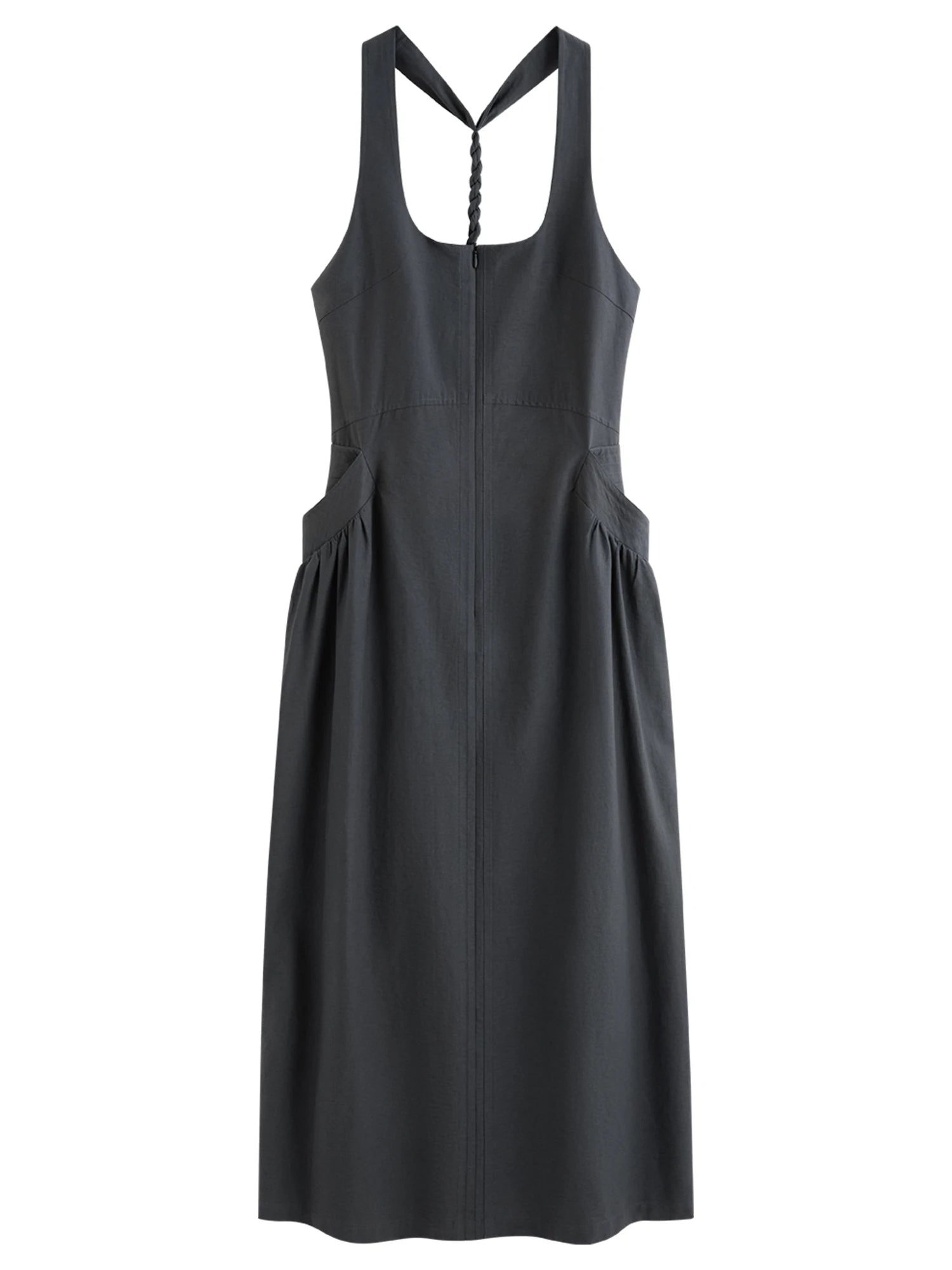 Pinch Pleat Pocket Dresses