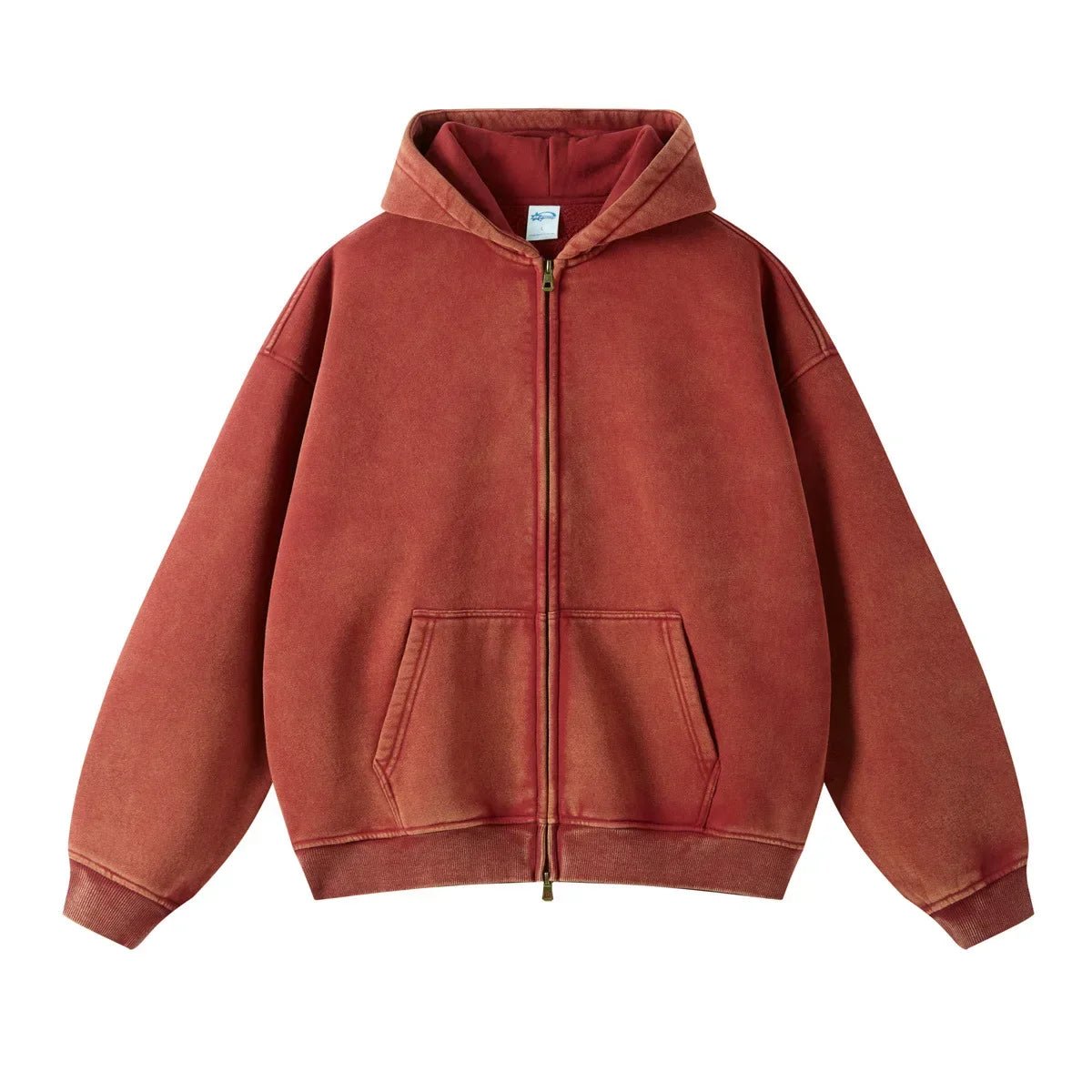 Retro Zipped Loose Hoodie