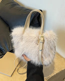 Soft Faux Fur Bucket Tote