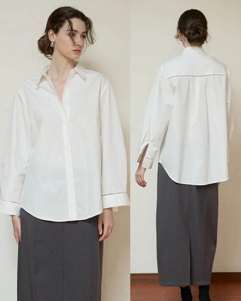Casual Collared Single-Breasted Loose-Fitting Shirt