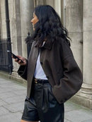 Single Breasted Cropped Jacket