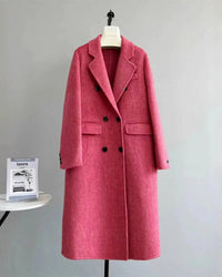 Longline Wool Cashmere Blend Coat