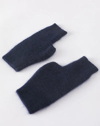 Raccoon Wool Fingerless Thumb Hole Gloves