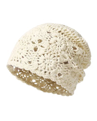 Summer Hollowed Knit Beret Hat