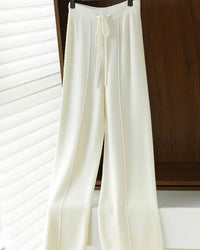 Merino Wool Wide Leg Knit Pants