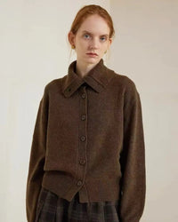 Heavyweight Single-Breasted Cashmere Turtleneck Cardigan