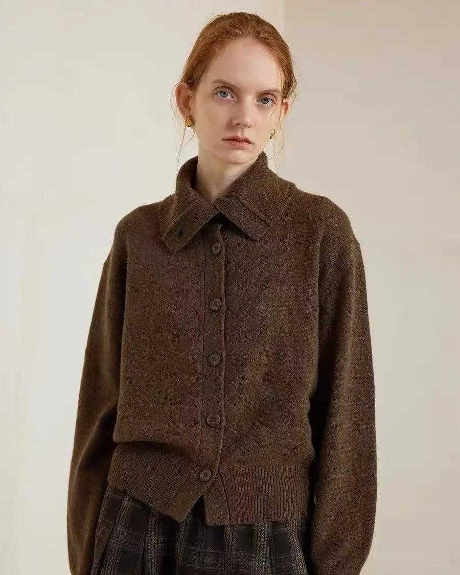 Heavyweight Single-Breasted Cashmere Turtleneck Cardigan