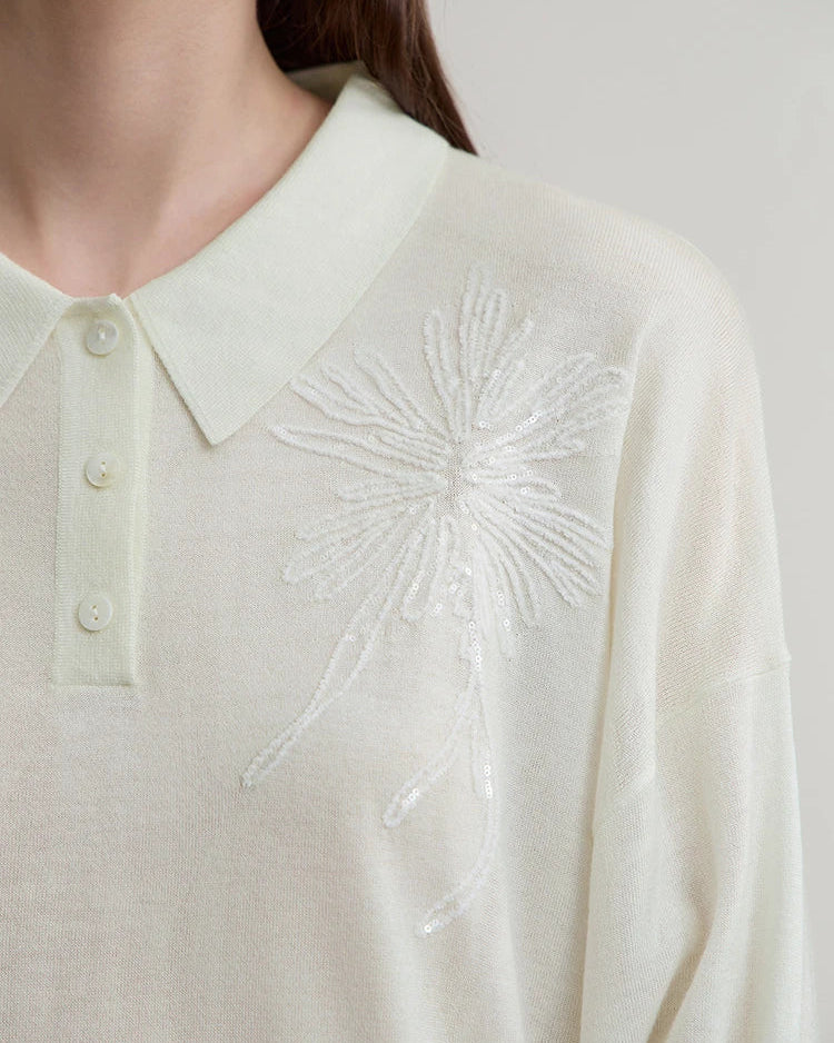 Versatile Collared Loose Pullover Sweater