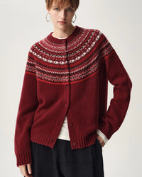 Fair Isle Merino Wool Cardigan