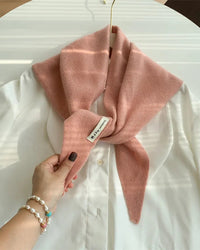 Women's Wool Knit Triangular Scarf