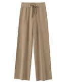 Merino Wool Lace-Up Wide-Leg Trousers