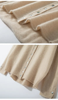 Cashmere Knitted Hooded Cardigan
