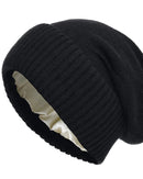 Satin-Lined Cashmere Beanie