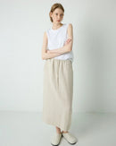 Simple And Casual Straight-Cut Slit Midi Skirt