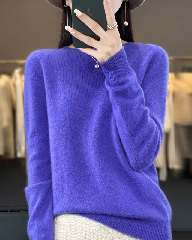 Extrafine Merino Wool Round-Neck Sweater