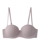 Plus-Size Cotton Half-Cup Push-Up Bra
