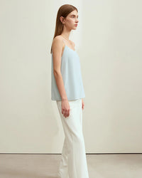 Chiffon Halter-Neck Straight-Cut Tank Top
