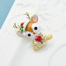 Christmas Cute Deer Brooch