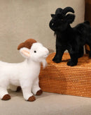 Baby Goat Horned Sheep Plush Stuffed Animal Doll