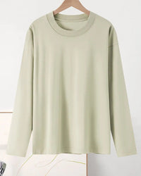 Relaxed Cotton Long Sleeve Essential Tee
