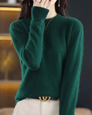 Mink Cashmere Crew Neck Knitted Sweater
