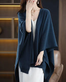 Plus-Size Wool Casual Cardigan Shawl