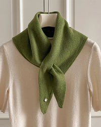 Softly Textured Triangle Knit Scarf