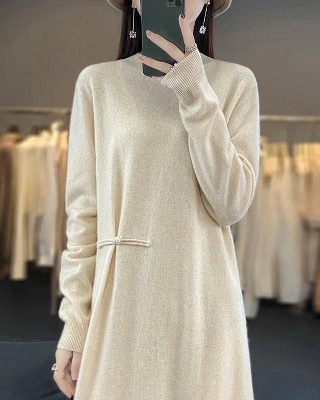 Cashmere and Wool Knitted A-Line Dress