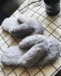 Velvet Thickened Plush Indoor Flip-Flops