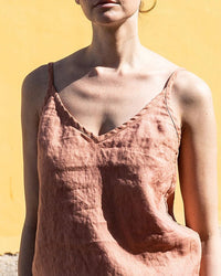 Cotton And Linen V-Neck Camisole