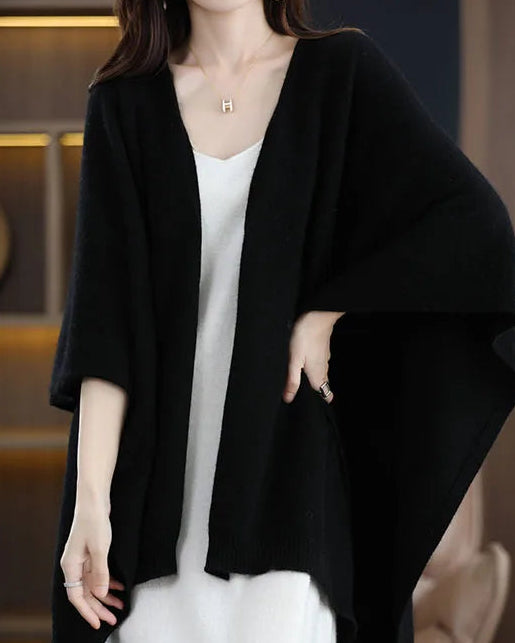 Plus-Size Wool Casual Cardigan Shawl