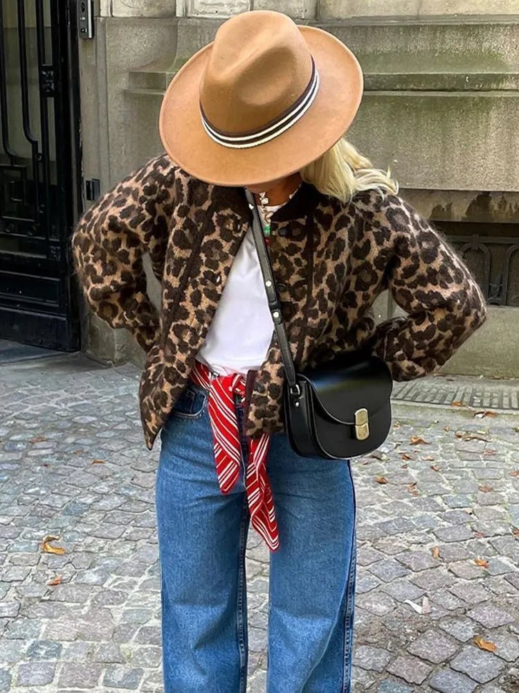 Leopard Printted Short Jacket