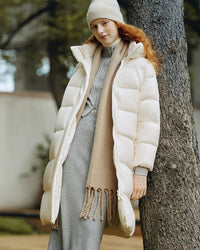 Women's Long Hooded Down Jacket