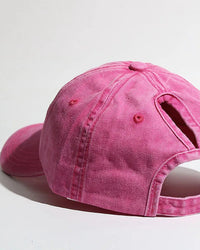 Washed Ponytail Baseball Cap