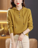 Hooded Knit Pullover Sweater