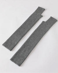 Wool Blend Knit Long Arm Warmers