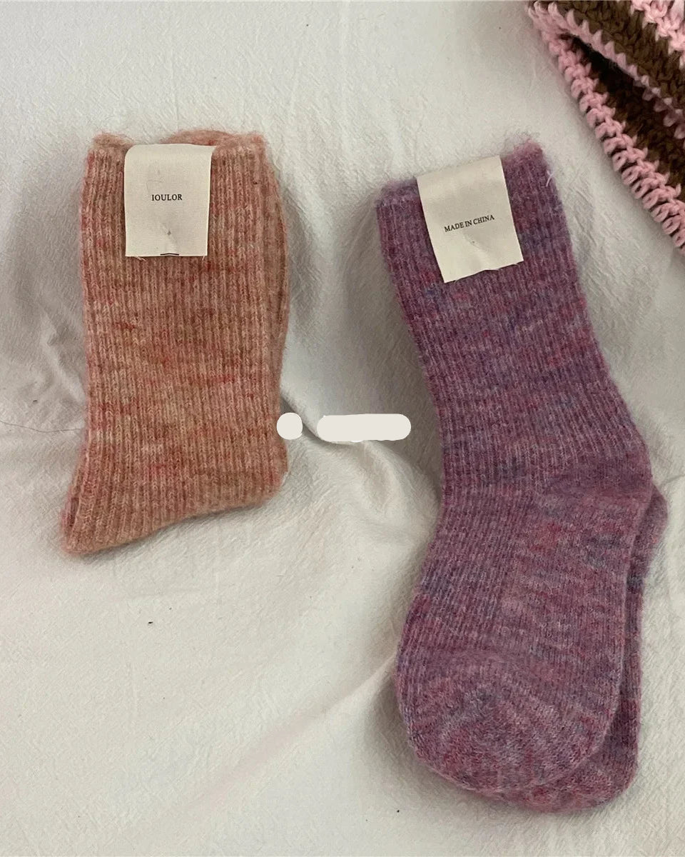 Cashmere Cotton Thermal Crew Socks