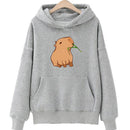 Funny Capybara Print Hoodies