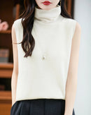 Merino Wool Turtleneck Sweater Vest